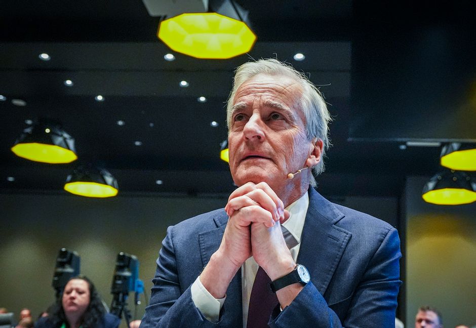 Norges statsminister Jonas Gahr Støre på en bild från tisdagen. Lise Aaserud/AP/TT