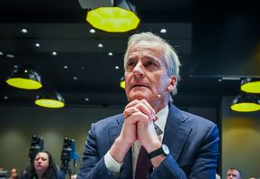 Norges statsminister Jonas Gahr Støre på en bild från tisdagen. Lise Aaserud/AP/TT