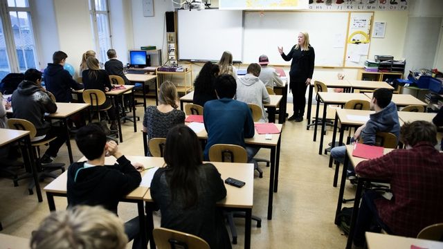 Undervisning i skolan är ovanligt för landets högstadieelever.
Foto: JESSICA GOW / TT