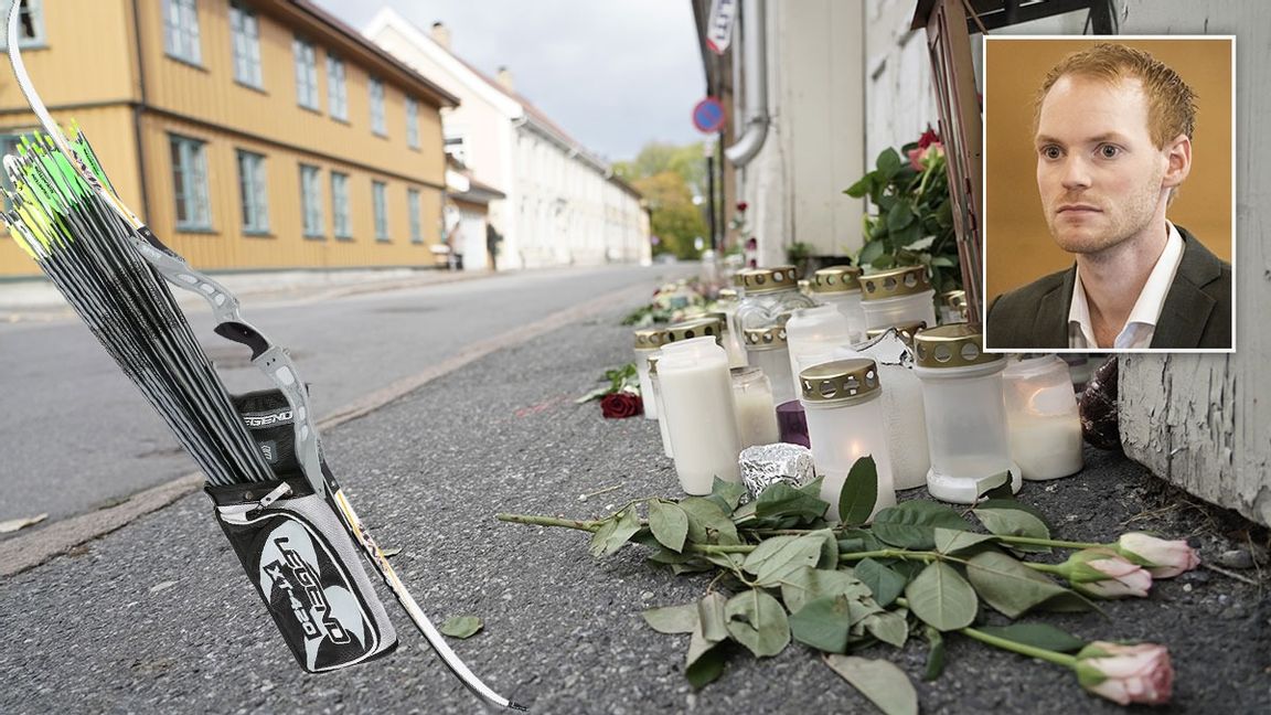 Pilbågsmannen i Kongsberg, Espen Andersen Bråthen, dödade fem personer med pilbåge och kniv i höstas. Foto: Norska polisen, Ole Berg-Rusten/NTB/TT och Terje Pedersen/NTB/TTc