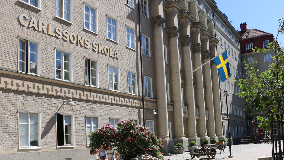 Carlsson skola är en elitskola på Östermalm. Foto: Carlssons skola