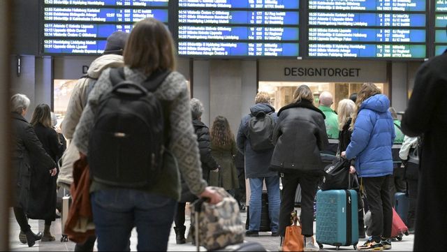 Det är stopp i tågtrafiken på Stockholms central. Arkivbild. Foto: JANERIK HENRIKSSON/TT