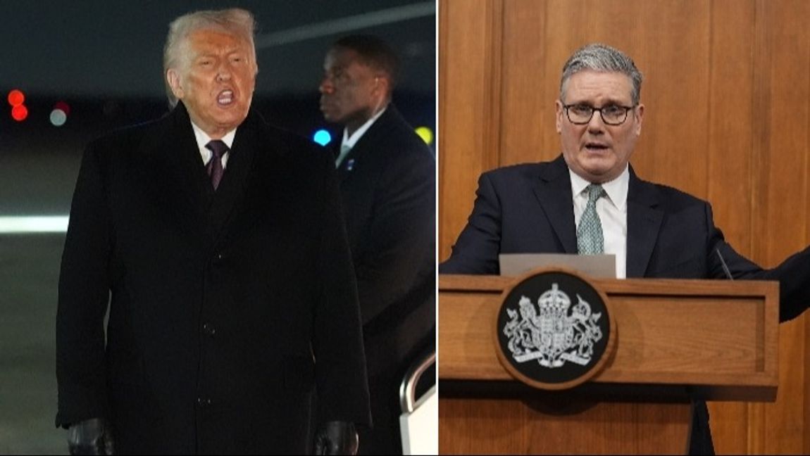 Donald Trump (t.v) och Keir Starmer (t.h). Foto: Evan Vucci/Jordan Pettitt/Pool Photo via AP