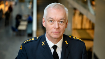 Joakim Paasikivi, överstelöjtnant på Försvarshögskolan. Foto: Jessica Gow/TT