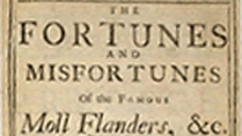 Den inte så säljande framsidan av förstaupplagan av Daniel Defoes roman om Moll Flanders. Foto: WikiCommons Public Domain