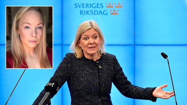Patricia Pettersson (infälld bild). Statsminister Magdalena Andersson till höger. Foto: Privat / Anders Wiklund/TT