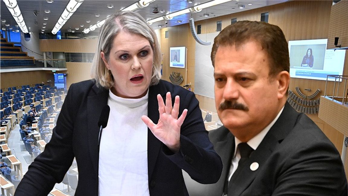 Lena Hallengren (S) anser att Jamal El-Haj var olämplig som inte lyssnade på partiets avrådan. Foto: Claudio Bresciani/Fredrik Sandberg/Jessica GowTT (montage)