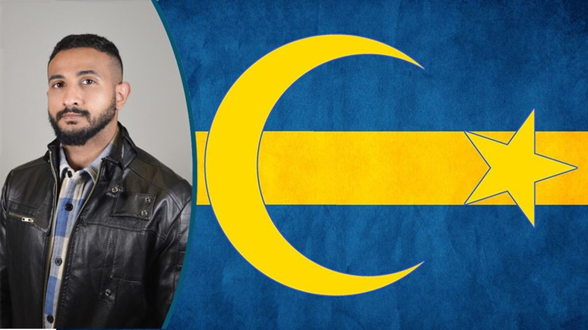 ”Swedistan” är ett komiskt nyord med egen flagga. Foto: Skärmavbild Change.org