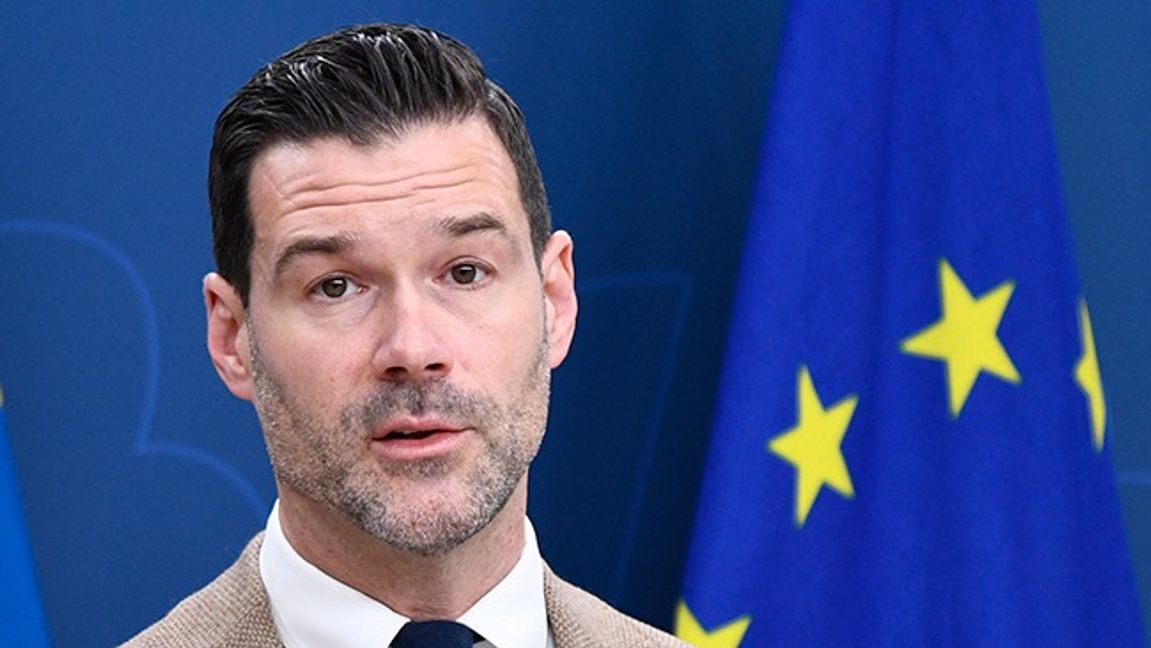 Locket på från biståndsminister Johan Forssell om bidrag till Palestinagrupperna. Foto: Lars Schröder/TT
