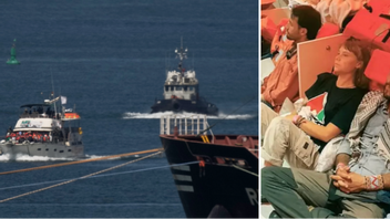 Israelisk flotta stoppade Global Sumud Flotillas båtar på väg mot Gaza. Aktivisterna, däribland Greta Thunberg, utvisas nu till Europa. Foto: Leo Correa, Israeliska utrikesdepartementet via AP