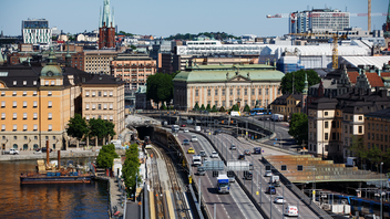 Återställ våtmarker planerar sittstrejk på Centralbron idag. Foto: Emma-Sofia Olsson/SvD/TT
