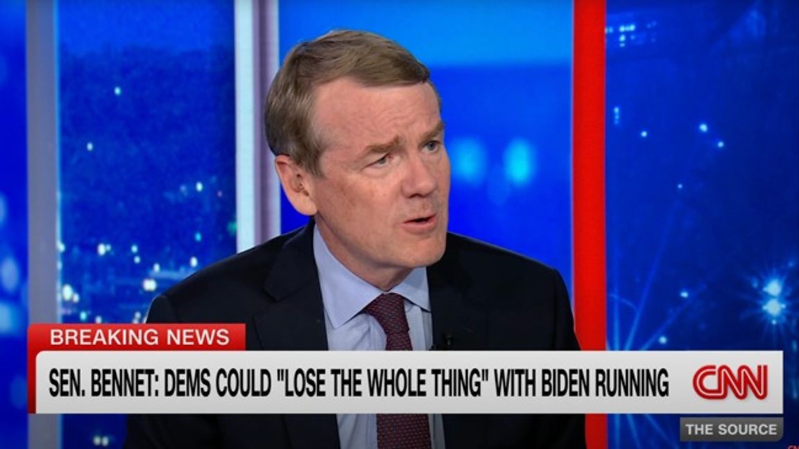 Michael Bennet intervjuas i CNN. Foto: CNN