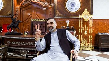 Ata Mohammad Noor, chief of Jamiat-e-Islami and a powerful northern warlord, speaks during an interview with the Associated Press at his house in Mazar-e-Sharif north of Kabul, Afghanistan, Thursday, July 8, 2021. One of the most powerful warlords of northern Afghanistan and a key US ally in the 2001 defeat of the Taliban blames a fractious Afghan government and an ”irresponsible” American departure for a swift series of recent Taliban gains across the north. Photo: Rahmat Gul/AP