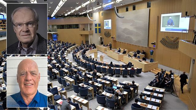 Dagens debattörer Hans Jensevik och Lars Bernhoff har skapat partiet Nix to the Six. Foto: Privat/ Janerik Henriksson/TT