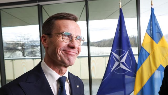 Sveriges statsminister Ulf Kristersson (M) på Sveriges ambassad i Washington den 7 mars. Foto: THOMAS NILSSON/TT