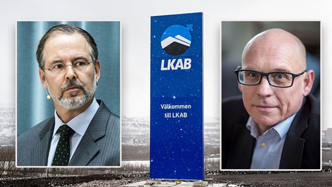 LKAB:s nya ordförande Anders Borg, LKAB i Kiruna och David Sundén. Bild: Christine Olsson/TT/Claudio Bresciani/TT/Privat