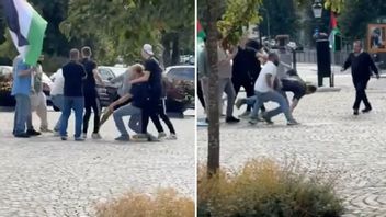 Bilder från händelsen i Uddevalla där en man fick hjärnskakning efter att ha slängts mot marken. Foto: Skärmdump via Riks