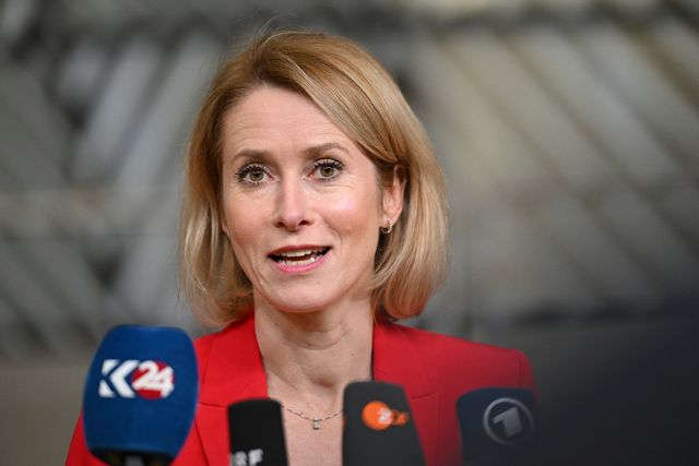 EU:s utrikeschef Kaja Kallas under ett möte i Bryssel i december. Arkivbild. Harry Nakos/AP/TT