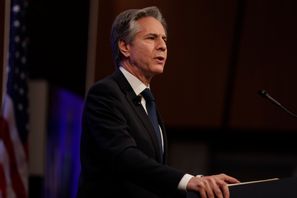 USA:s utrikesminister Antony Blinken håller tal på Atlantic Council i Washington|DC. Luis M Alvarez/AP/TT