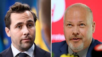 Biståndsminister Benjamin Dousa (M) och Socialdemokraternas Morgan Johansson har diskuterat Israel och Gaza. Foto: Magnus Lejhall/Oscar Olsson/TT