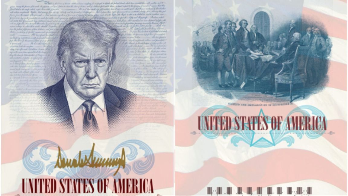 Det nya passet presenterades av utrikesdepartementet på X. Foto: Faksimil, USA:s utrikesdepartement/X