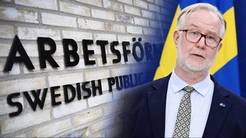 Arbetsmarknadsminister Johan Pehrson kan andas ut. Ny arbetsmarknadsprognos från Arbetsförmedlingen. Arkivbild Foto: PONTUS LUNDAHL/MIKAELA LANDESTRÖM/TT