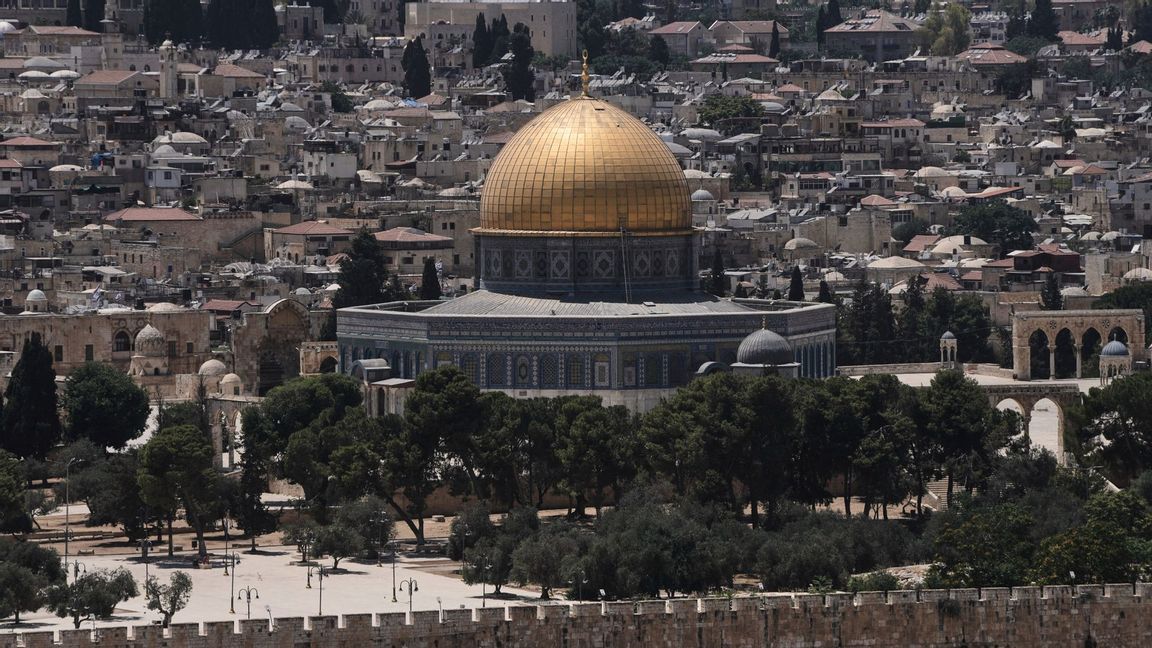 Vy över Klippdomen i Gamla Staden, Jerusalem. Foto: Mahmoud Illean/AP/TT