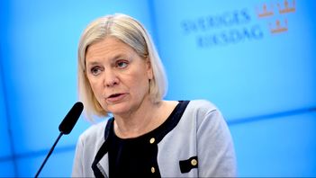 S-ledaren Magdalena Andersson är upprörd över mångmiljonvinsterna i förskolan. Pontus Lundahl/TT