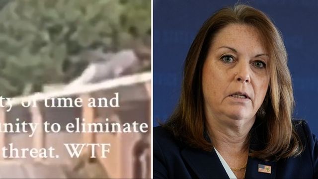 Kim Cheatle har inga planer på att avgå som chef för Secret Service. Till vänster bild på skytten Thomas Matthew Crooks.  Foto: AP