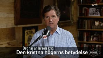 Skärmdump från Aktuellt i onsdags