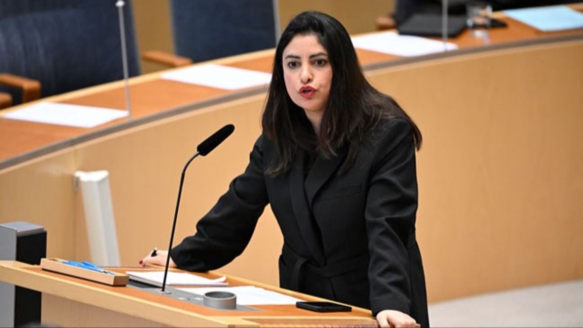 Nooshi Dadgostar (V). Foto: Jessica Gow/TT.