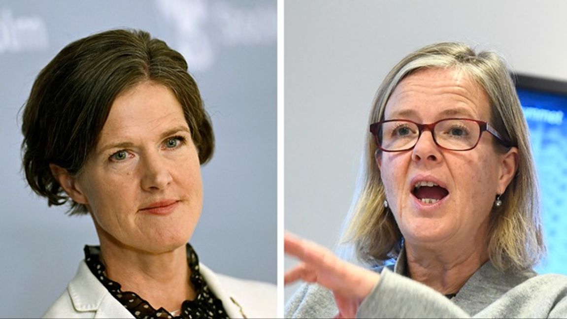 Anna Kinberg Batra och Carin Jämtin är i blåsväder. Foto: Pontus Lundahl/Claudio Bresciani/TT