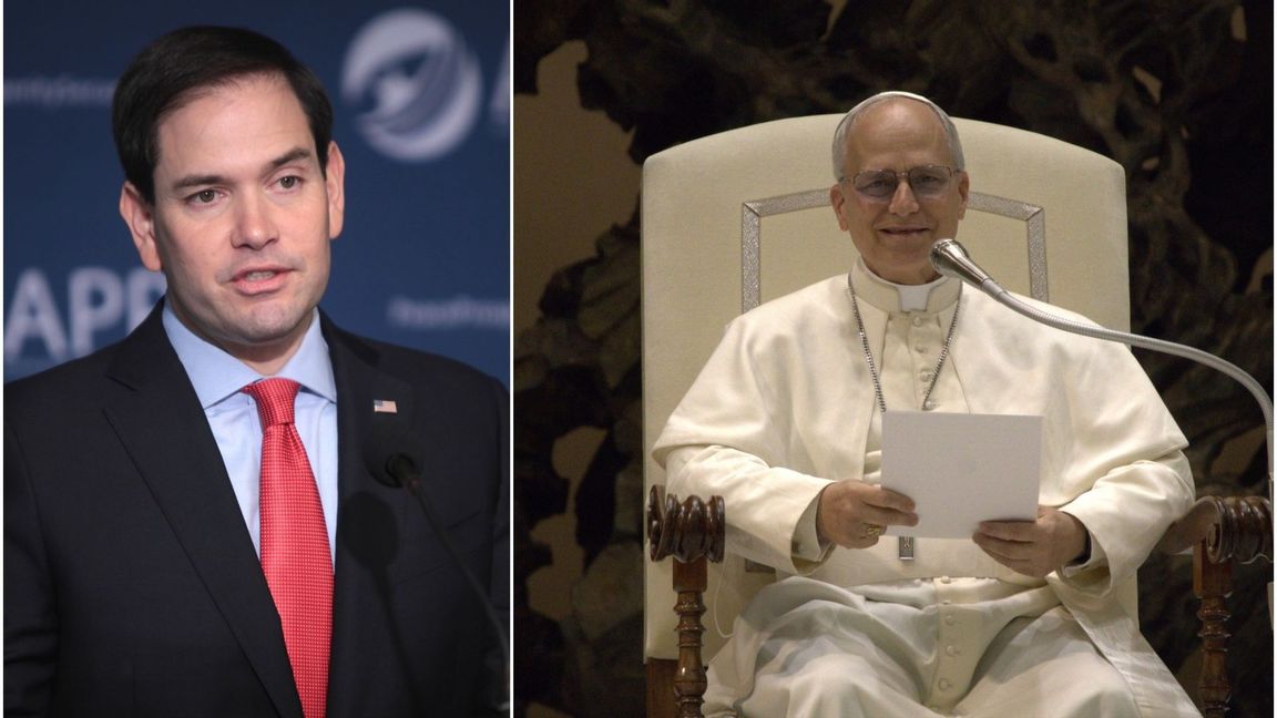 Utrikesminister Marco Rubio och påve Leo XIV. Foto: CC BY-SA 2.0/CC BY-SA 4.0/Wikimedia Commons