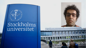 Vahid Saadattalabs disputation fick avbrytas. Foto: Caisa Rasmussen / TT/Skärmdump SVT 