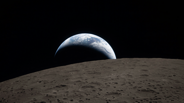 Vy över månens baksida - för första gången någonsin. Foto: Nasa