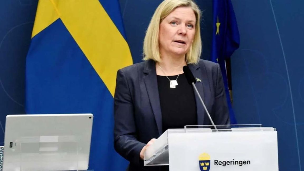 Statsminister Magdalena Andersson (S) presenterade nya restriktioner som började gälla 12 januari. Foto: Marko Säävälä/TT