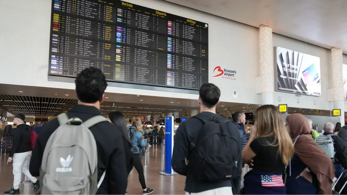 Belgiska flygplatsen Zaventem på onsdagen 5 november. Foto: Virginia Mayo/AP/TT