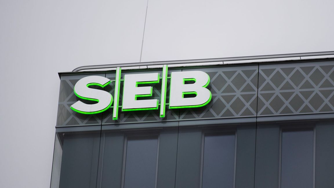 Skylt på SEB kontor i Solna. Foto: Viktoria Bank / TT /