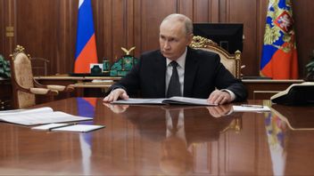 Rysslands president Vladimir Putin lyssnar på Astrachanregionens guvernör Igor Babusjkin under ett möte i Kreml torsdagen den 13 november 2025. Foto: Gavriil Grigorov/Sputnik, Kremlin Pool Photo via AP