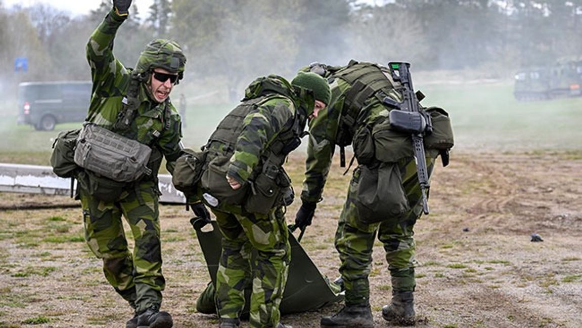 Försvarsövningen Aurora 23. Bild: Anders Wiklund / TT