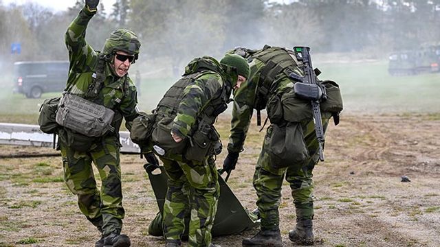Försvarsövningen Aurora 23. Bild: Anders Wiklund / TT