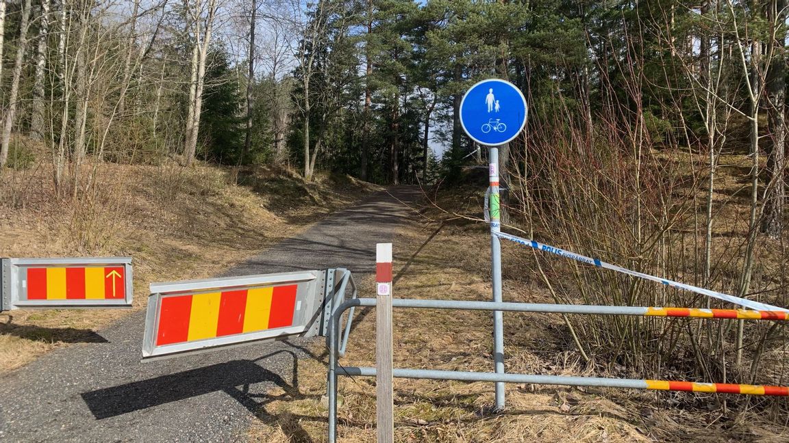 Det var i den lilla dungen mellan två bostadsområden som kroppen hittades. Foto: Bulletin