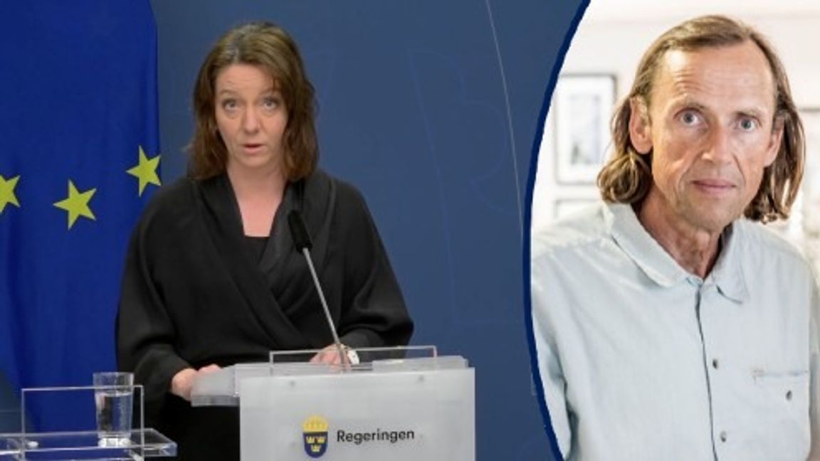 Biståndsminister Matilda Ernkrans (S) vid en pressträff på onsdagen. Skärmavbild från regeringen.se