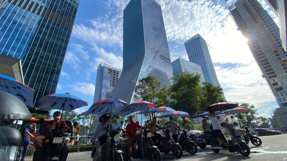 Evergrandes huvudkontor i Shenzhen i Kina. Foto: Ng Han Guan AP/TT