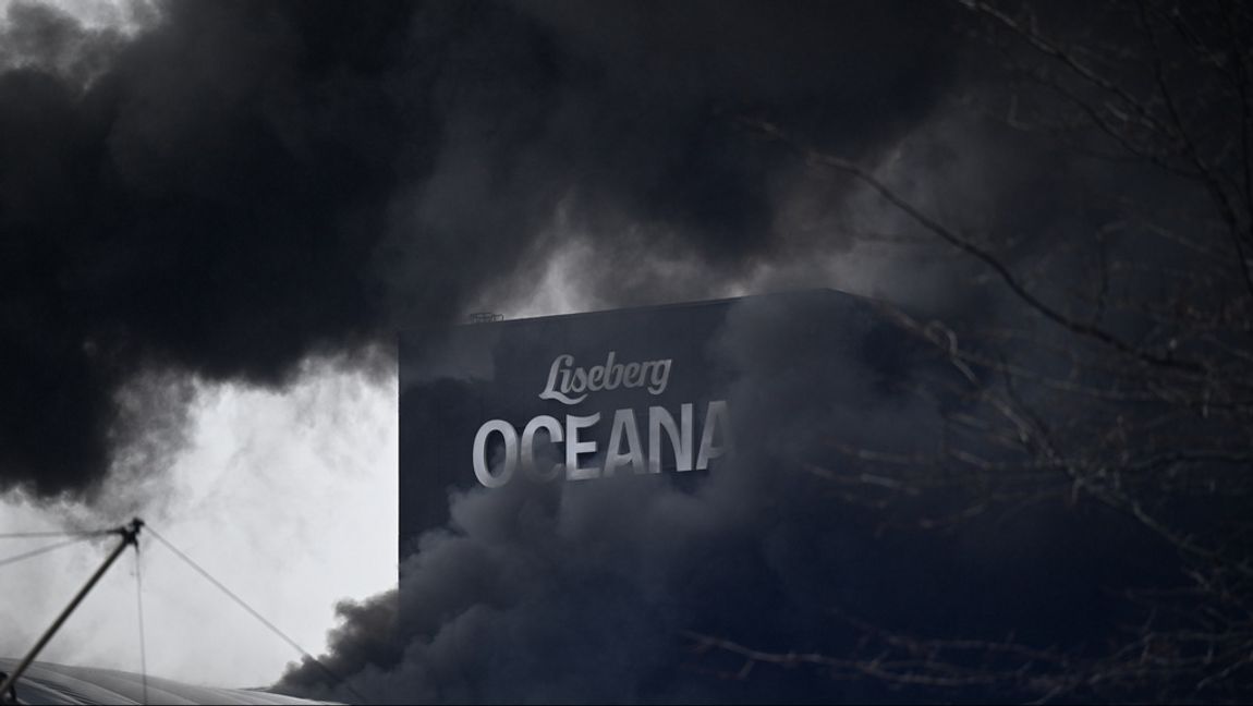 Oceana fick stora skador vid branden som bröt ut i februari 2024. Foto: Björn Larsson Rosvall/TT