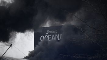 Oceana fick stora skador vid branden som bröt ut i februari 2024. Foto: Björn Larsson Rosvall/TT