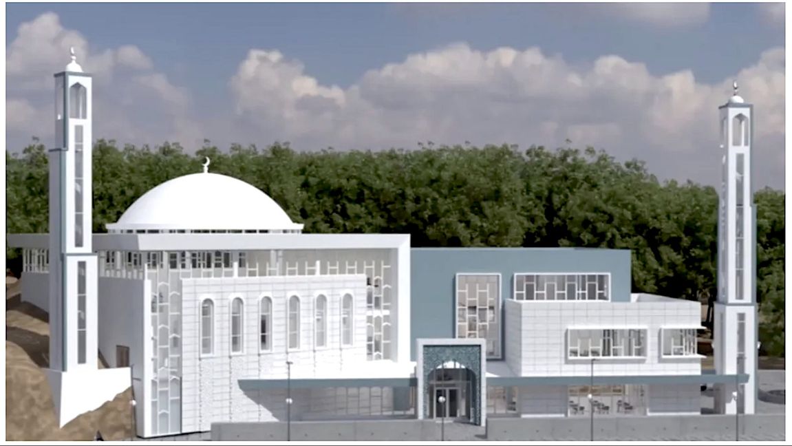 En ny moské ska byggas i Skärholmen, söder om Stockholm. Foto: Faksimil Skärholmens moské