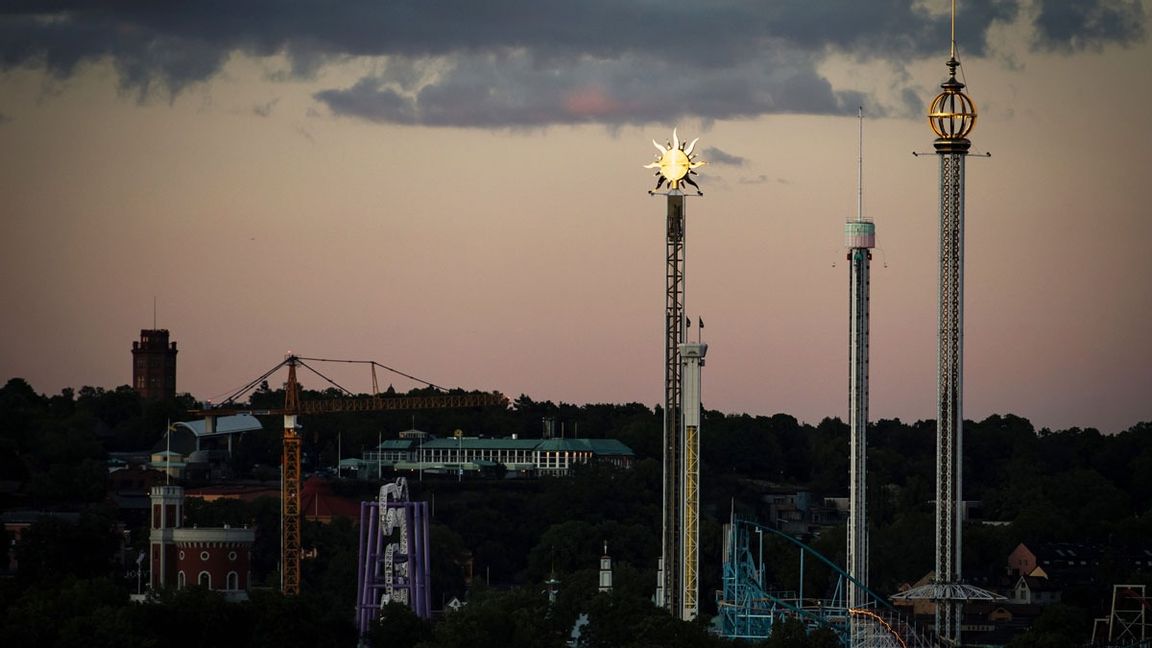 Gröna Lund i Stockholm är en av Sveriges nöjes- och temaparker som drabbats hårt av pandemin. Foto: Erik Simander/TT