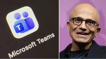 I februari rullar Microsoft ut en ny funktion i Teams som spårar var anställda befinner sig. Till höger: Microsofts vd Satya Nadella. Foto: Bulletin/Kin Cheung/AP/TT
