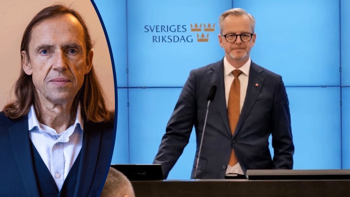 Mikael Damberg (S) på onsdagens pressträff. Foto: Skärmbild från Youtube.